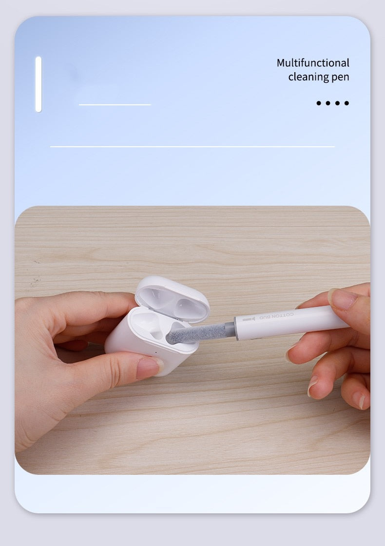Bluetooth Earphones Cleaning Tool for Airpods Pro 3 2 1 Durable Earbuds Case Cleaner Kit. Multi-Purpose case Cleaning Tool