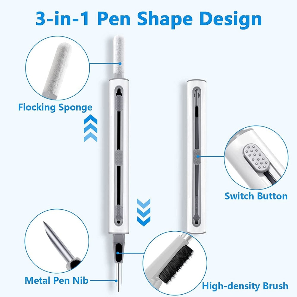 Bluetooth Earphones Cleaning Tool for Airpods Pro 3 2 1 Durable Earbuds Case Cleaner Kit. Multi-Purpose case Cleaning Tool