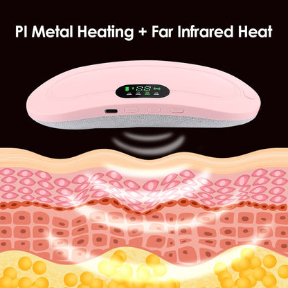 Electric Period Cramp Massager Vibrator Heating Belt for Menstrual Relief Pain